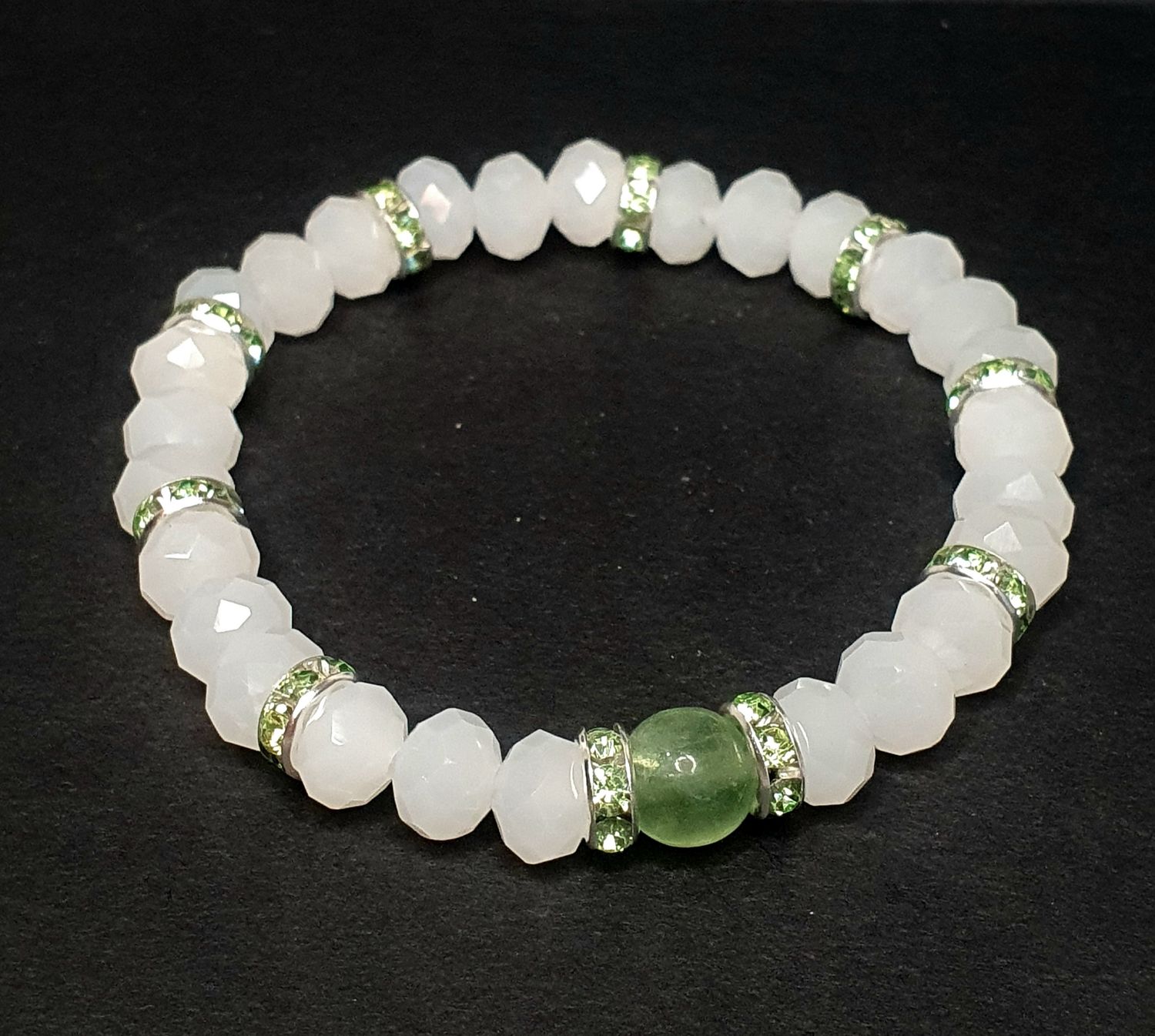 Bracelet P'tits Plaisirs Blanc et Vert 