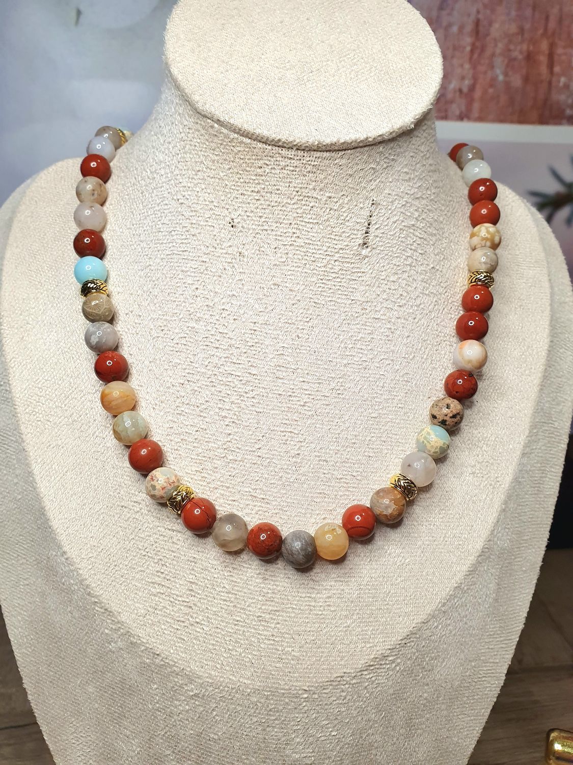 Collier XL Jaspe Indian