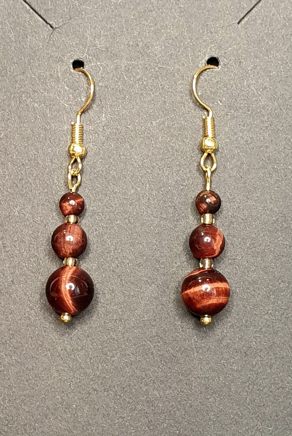 Boucles d'oreilles trio Oeil de Taureau Naturel