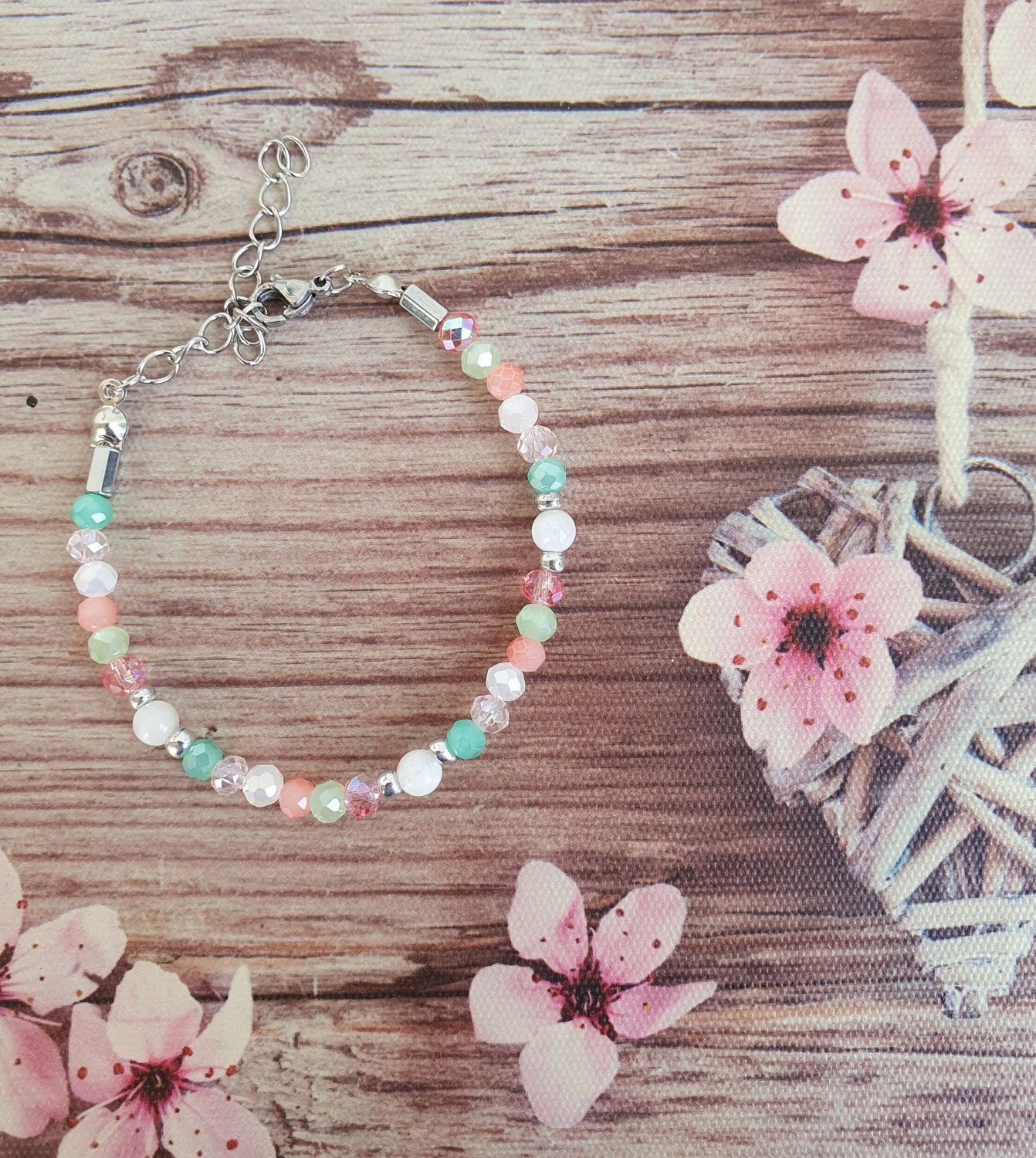 Bracelet Serie Cristal 4mm Pastèque 