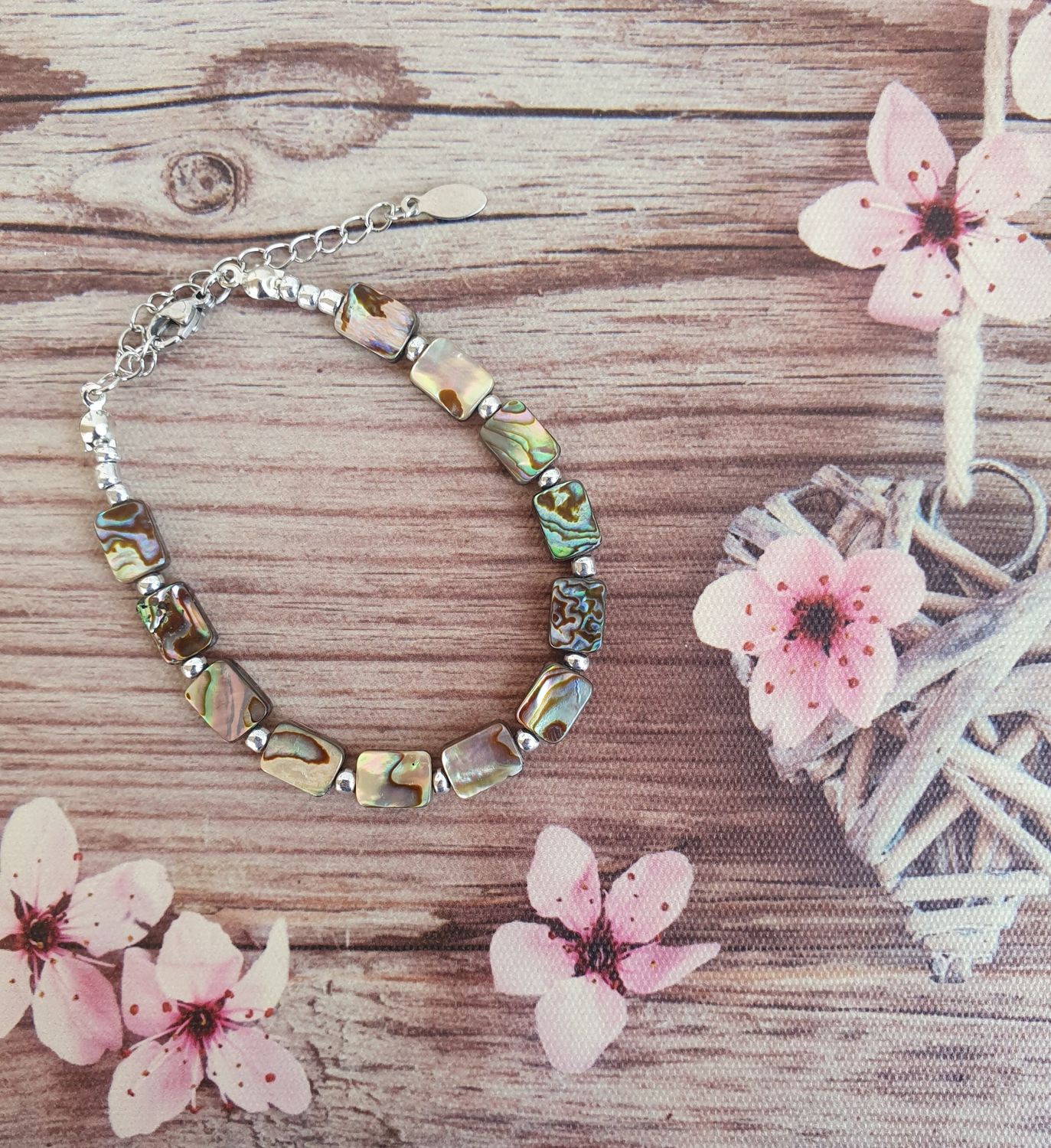 Bracelet Nacre Abalone rectangulaire
