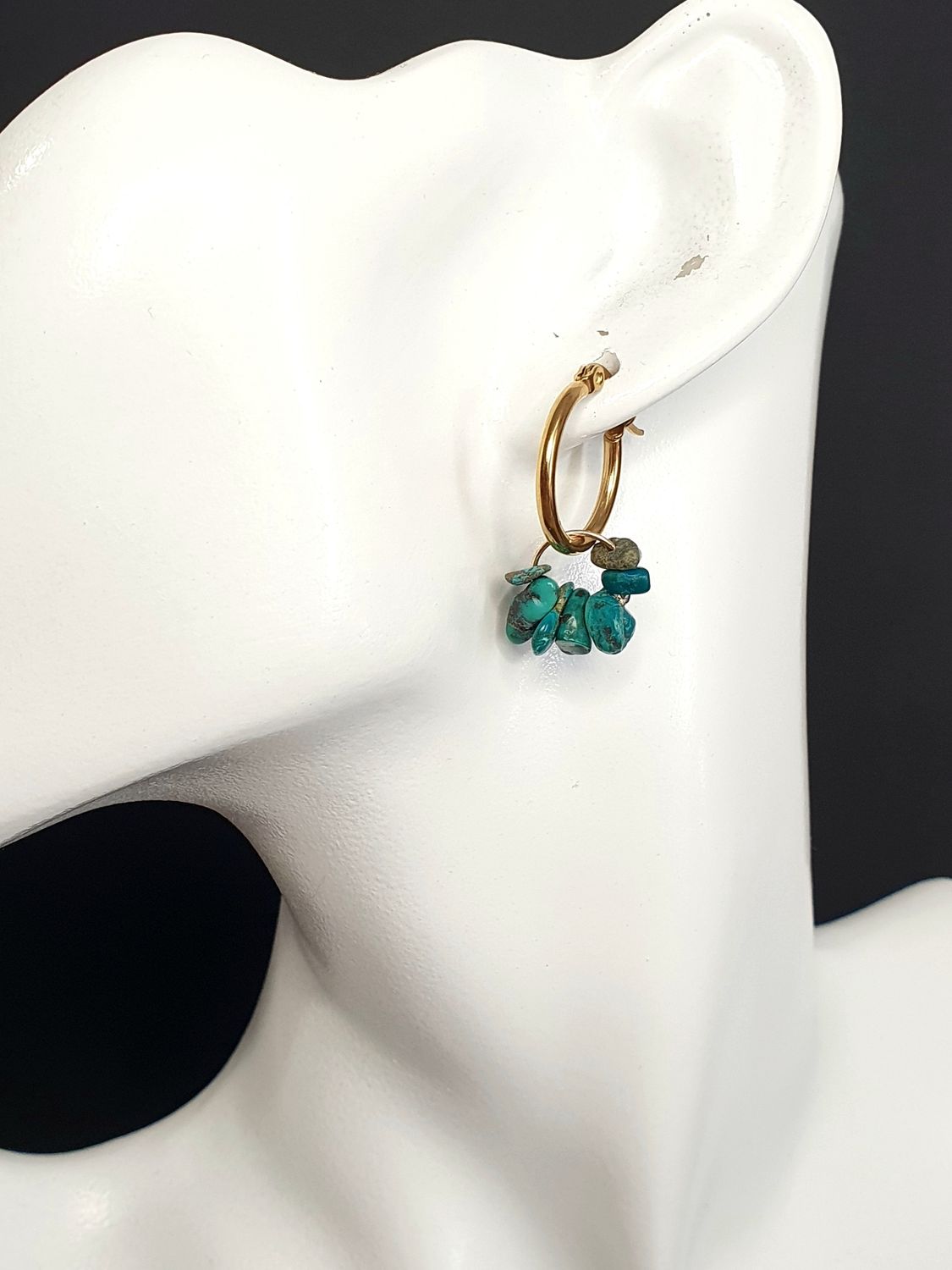 Boucles d'oreilles Turquoise Africaine 