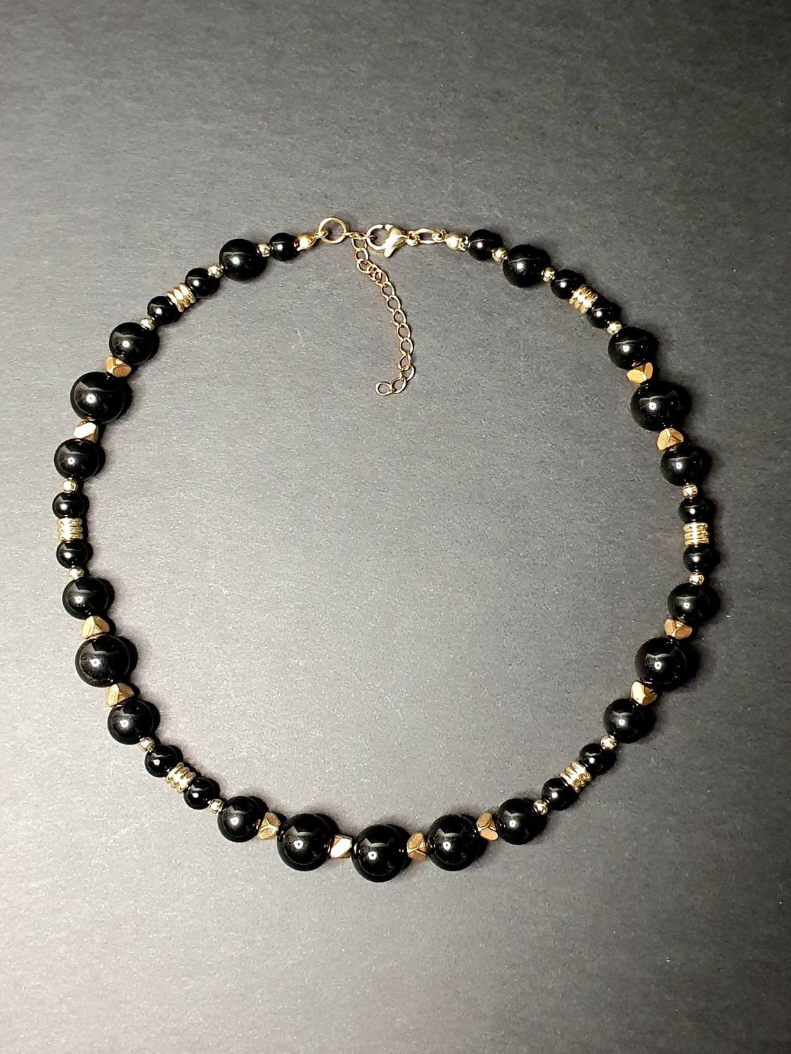 Collier Agate noire