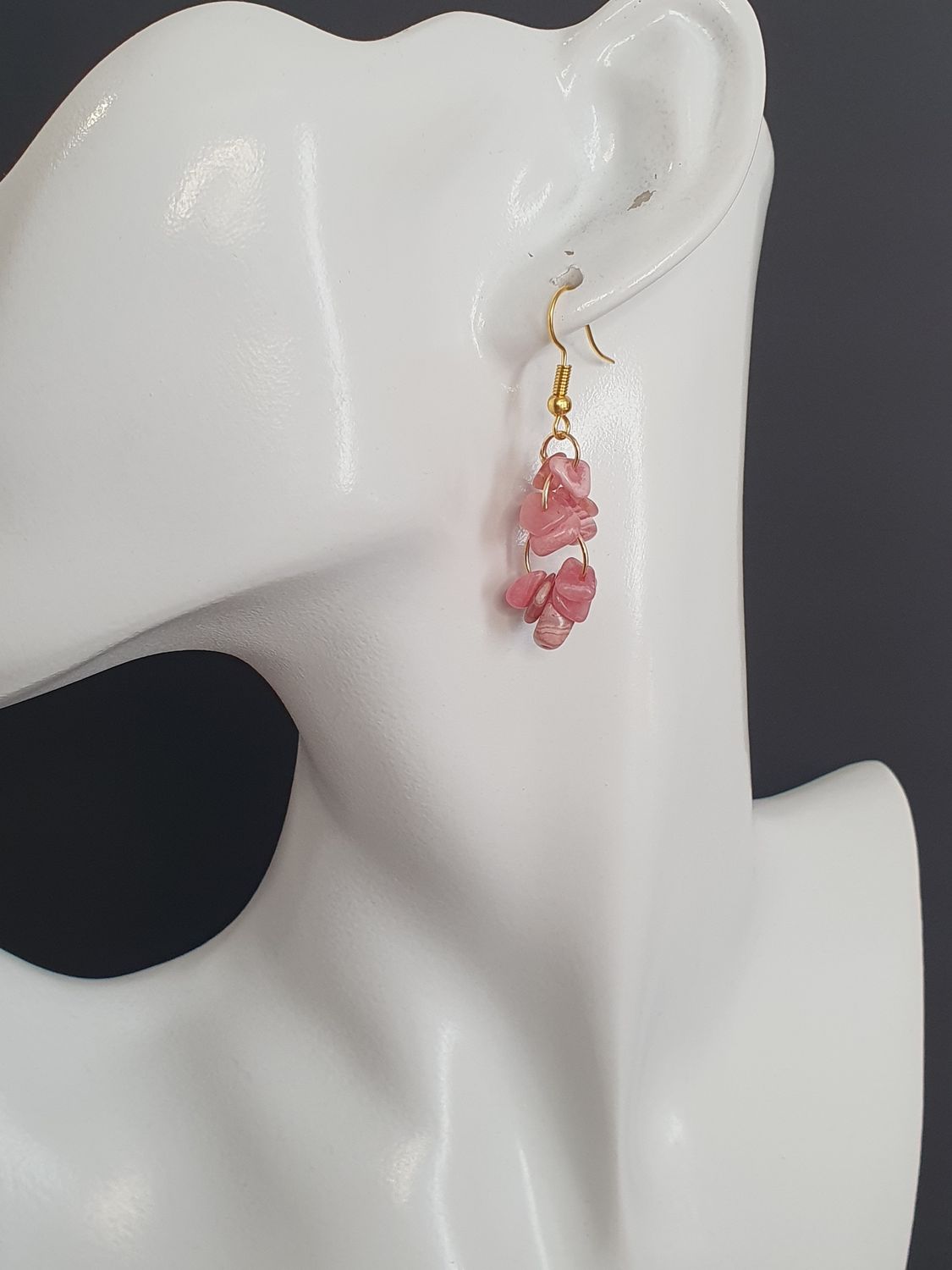 Boucles d'oreilles Rhodochrosite
