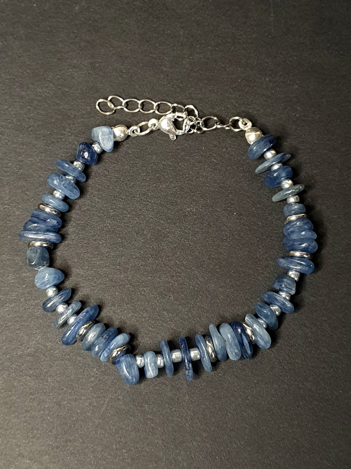 Bracelet baroque Cyanite Bleu