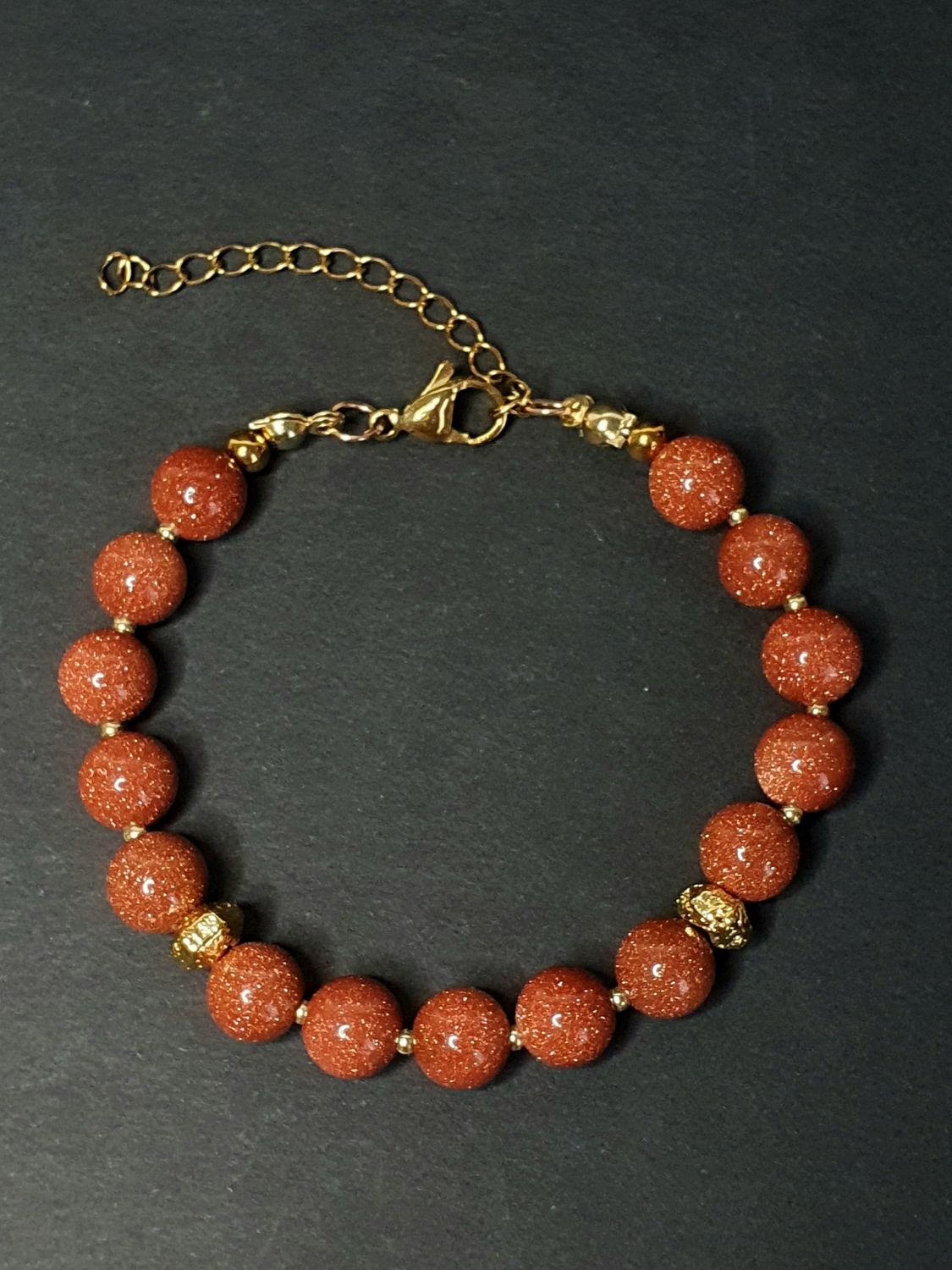 Bracelet grès émaillé 8 mm