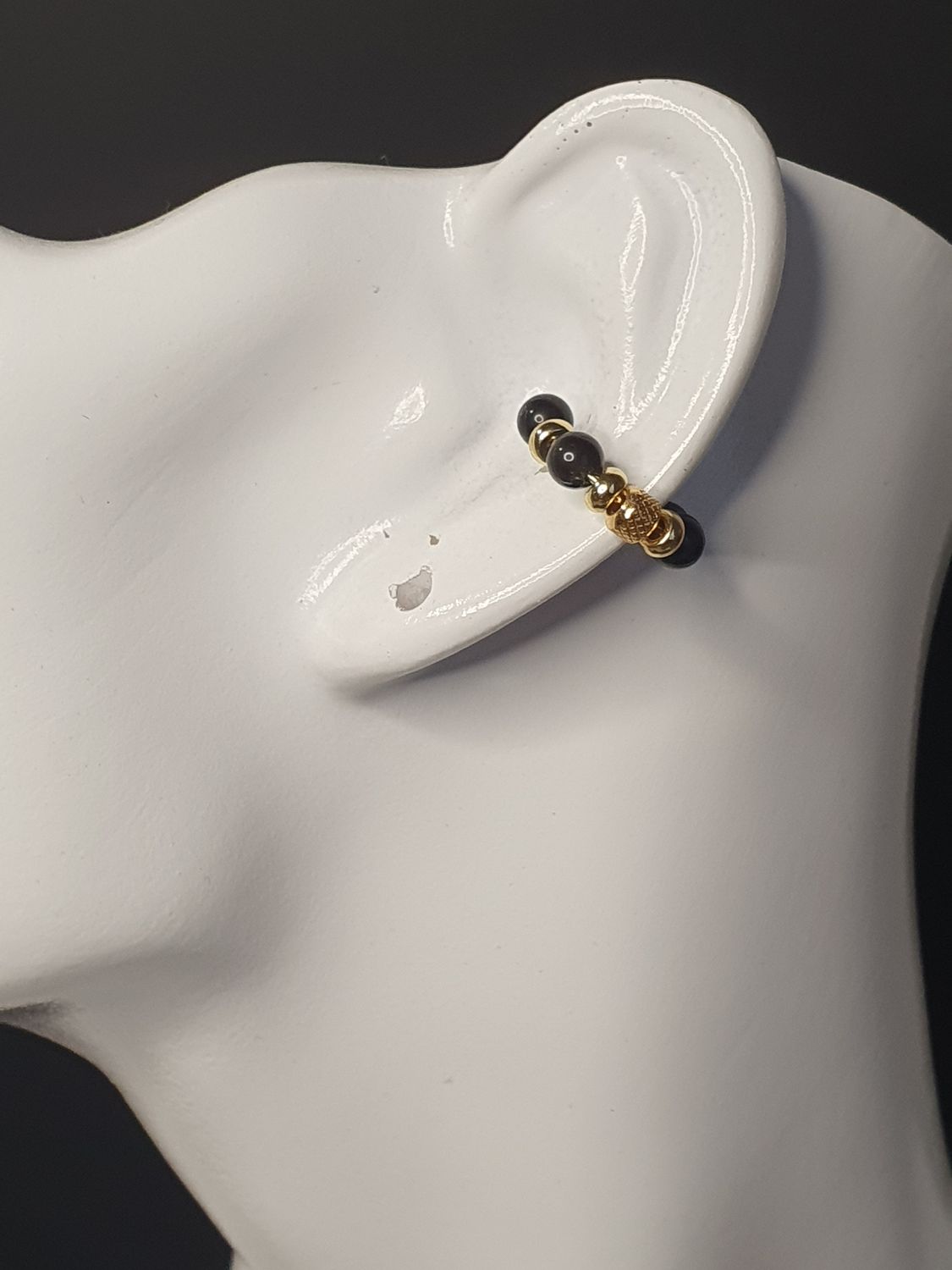 Earcuff agate noire 
