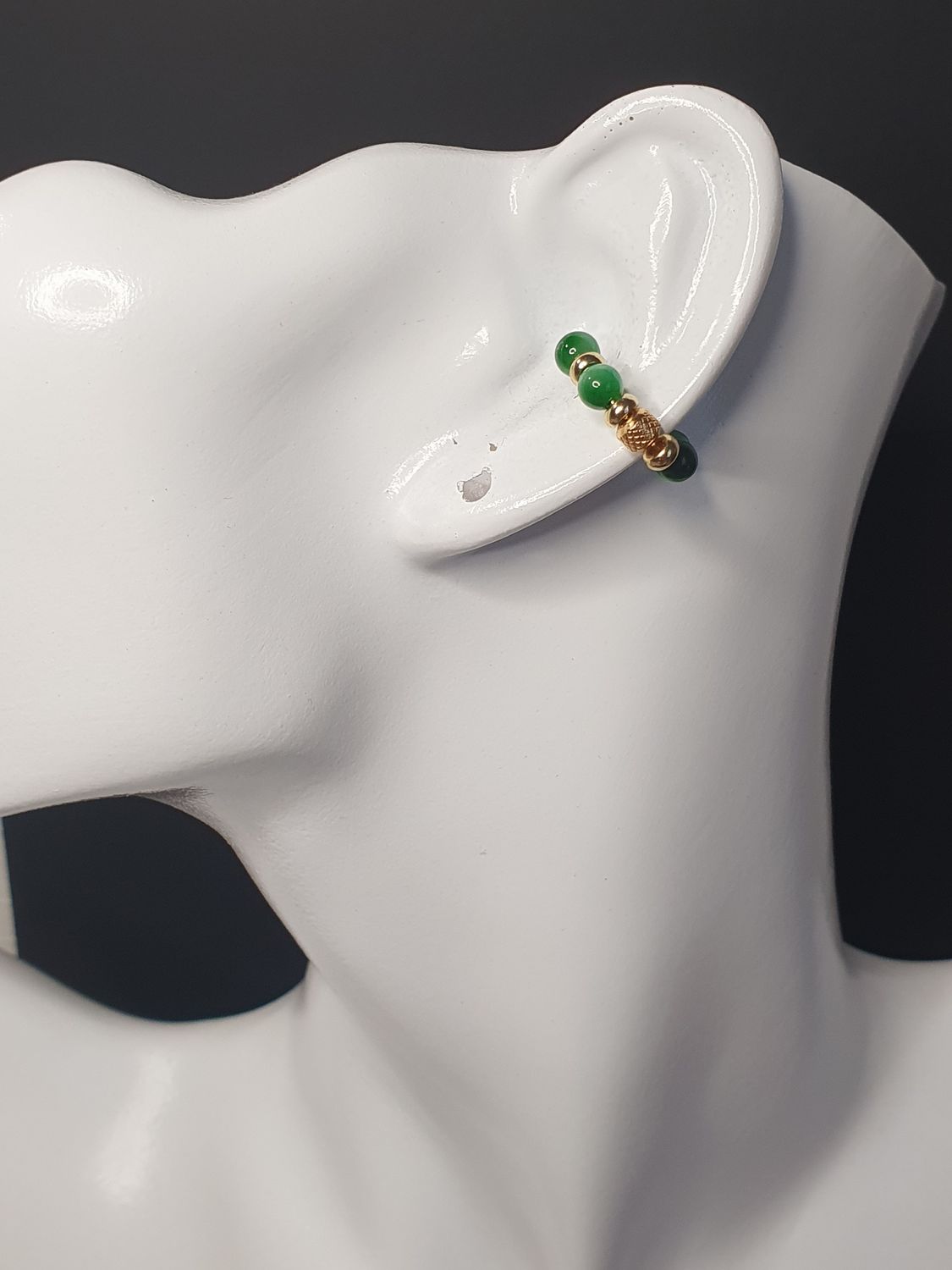 Earcuff oeil de tigre Vert
