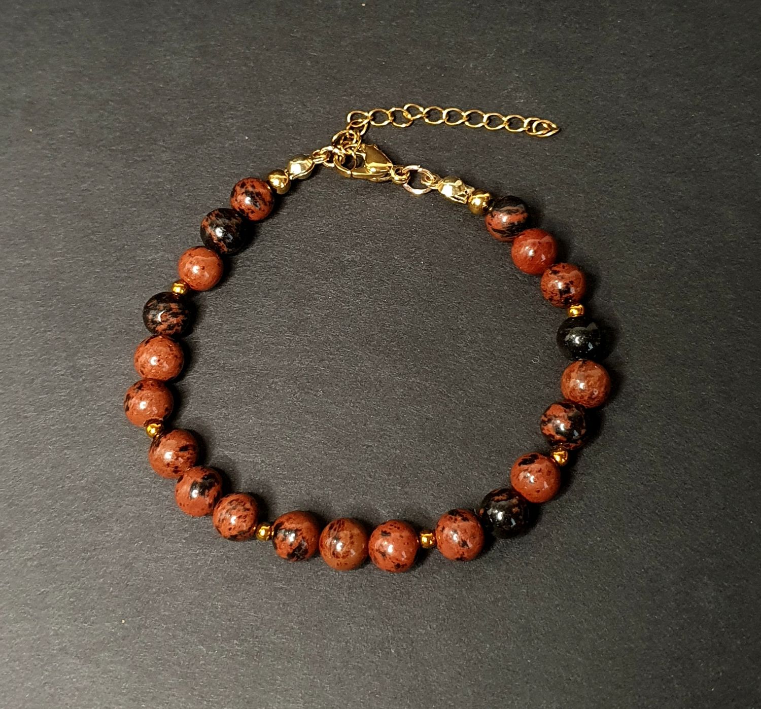 Bracelet Obsidienne Mahogany 6mm