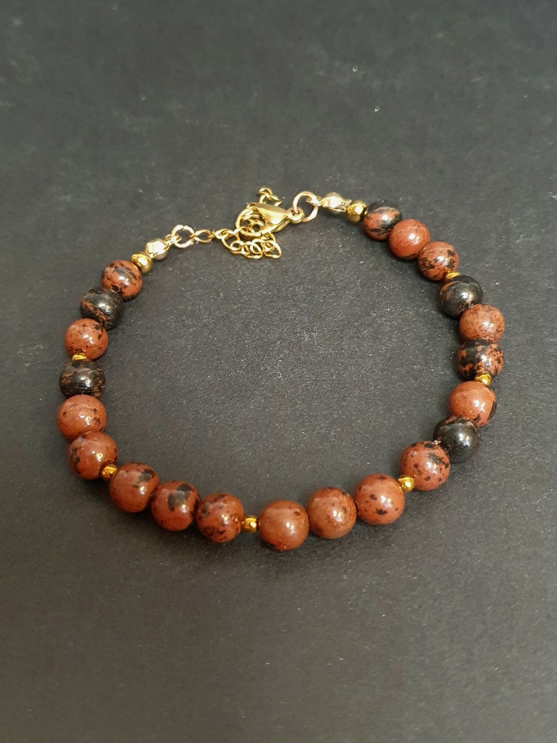 Bracelet Obsidienne Mahogany 6mm
