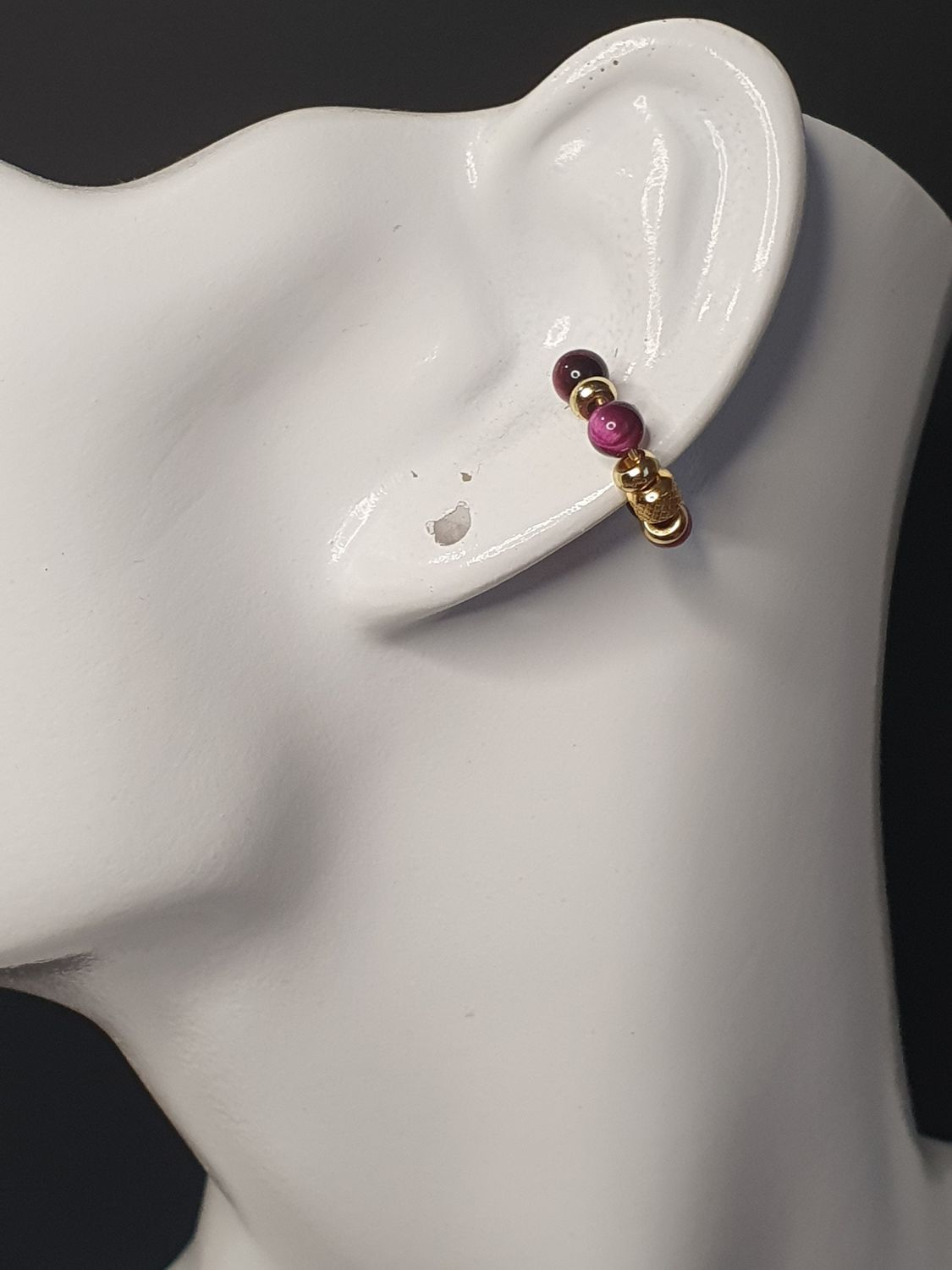 Earcuff oeil de tigre Violet