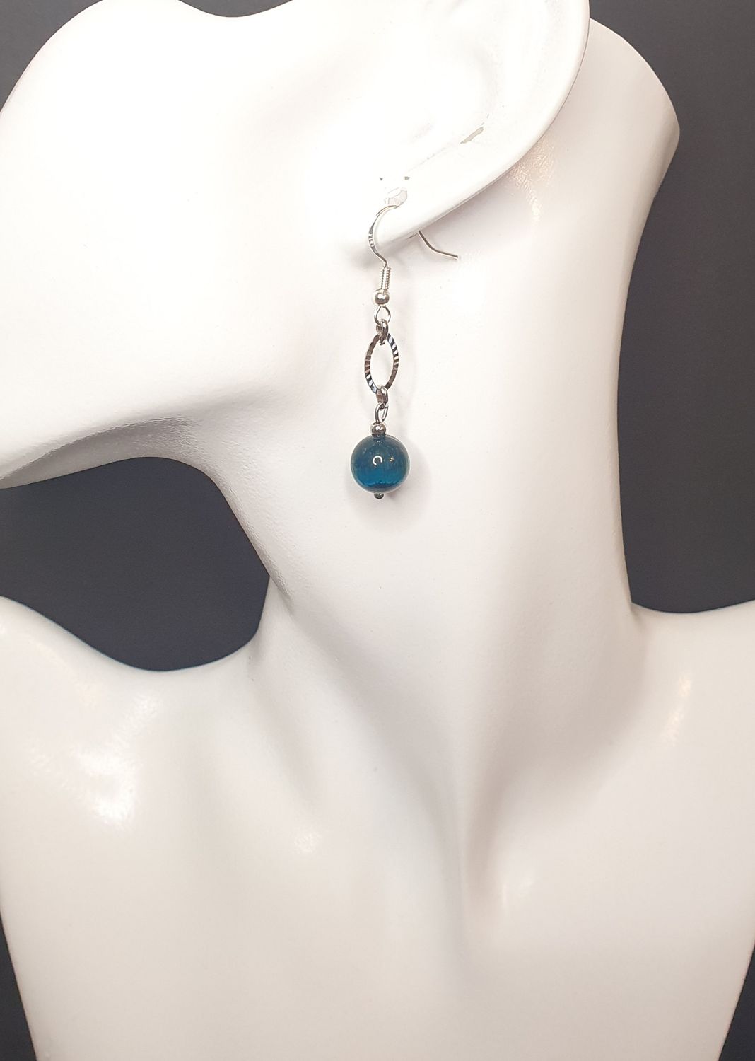 Boucles d'oreilles Oeil de tigre Turquoise