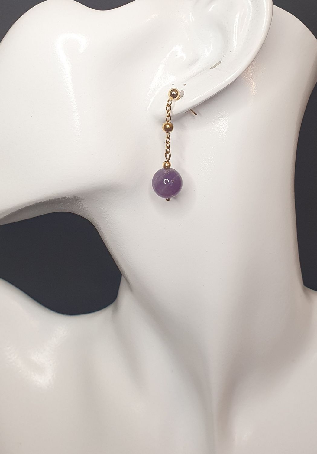 Boucle d'oreille Améthyste 