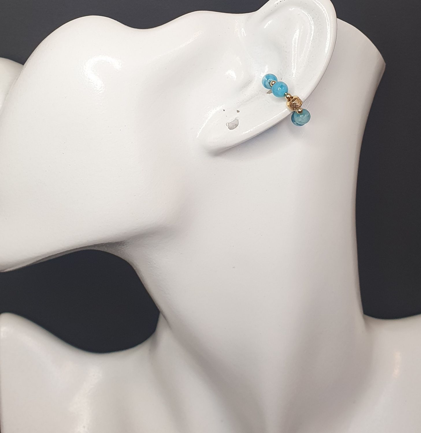 Earcuff apatite bleu