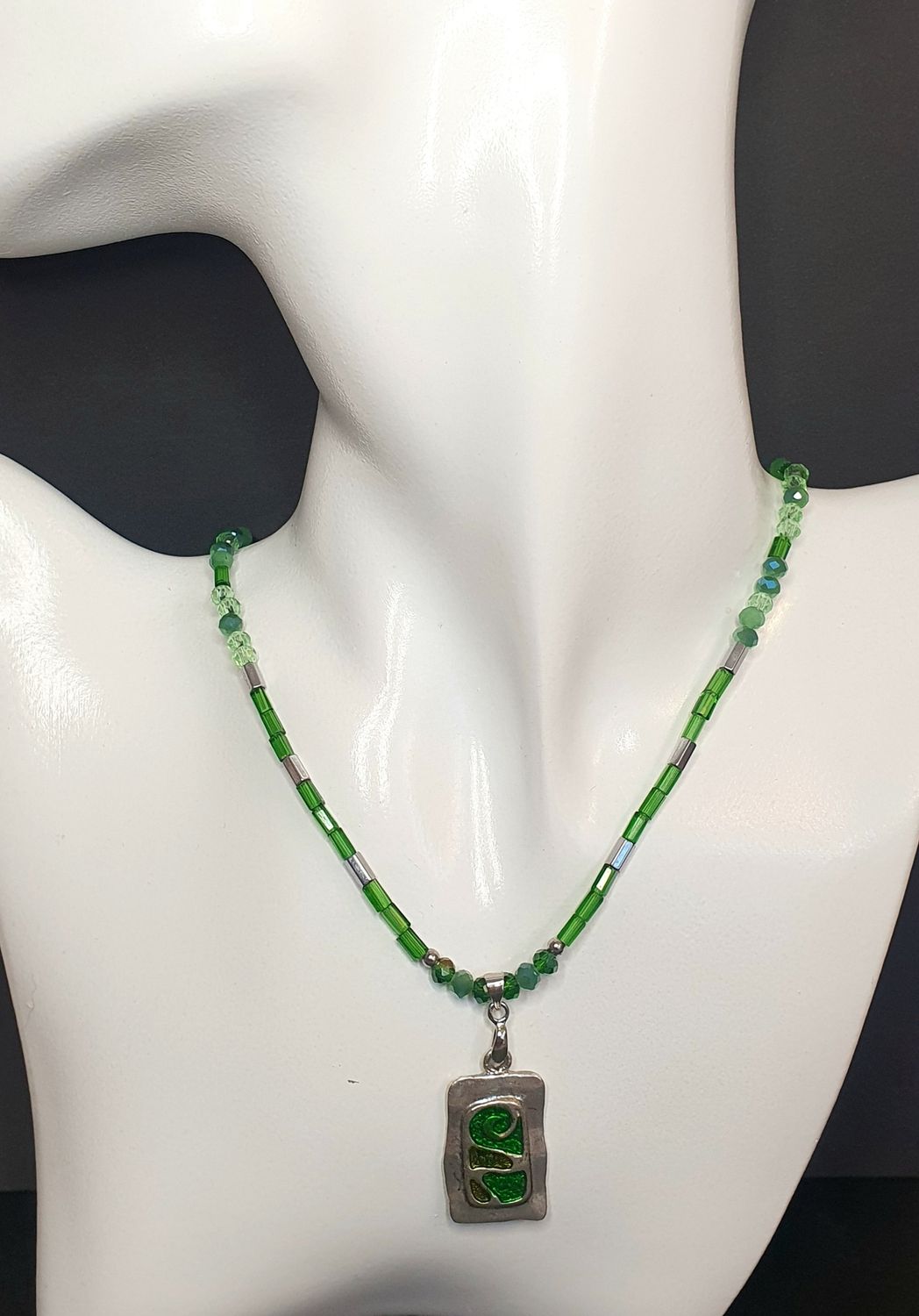 Collier Fantaisie Glass Green