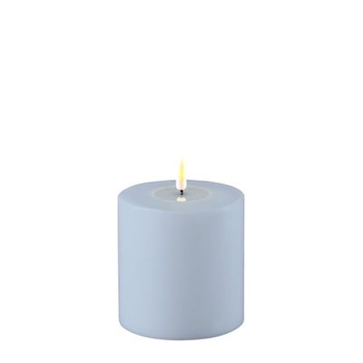 DELUXE Outdoor LED Kerze hellblau 10x10cm