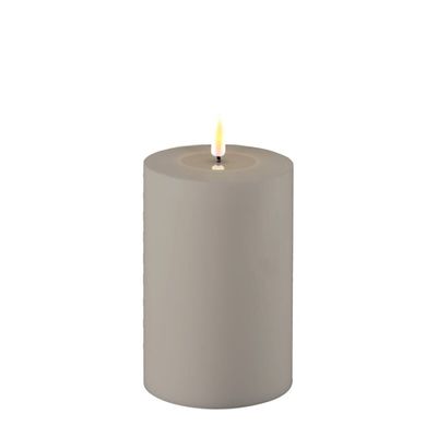 DELUXE Outdoor LED Kerze grau 10x15cm