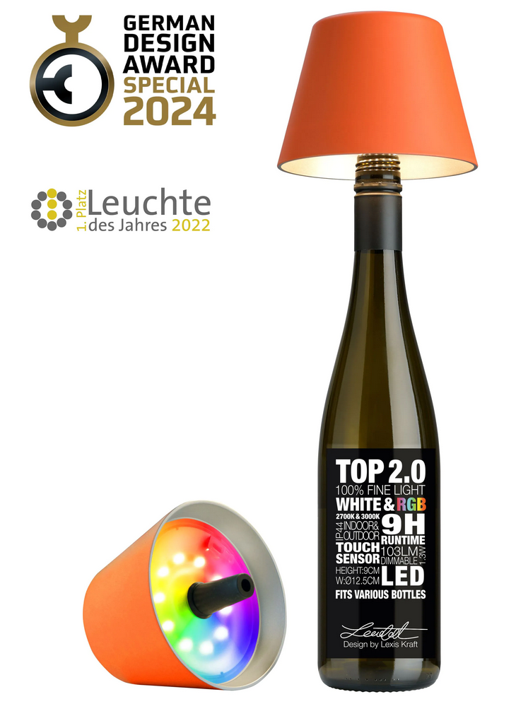 Flaschenlicht TOP 2.0 Original Orange