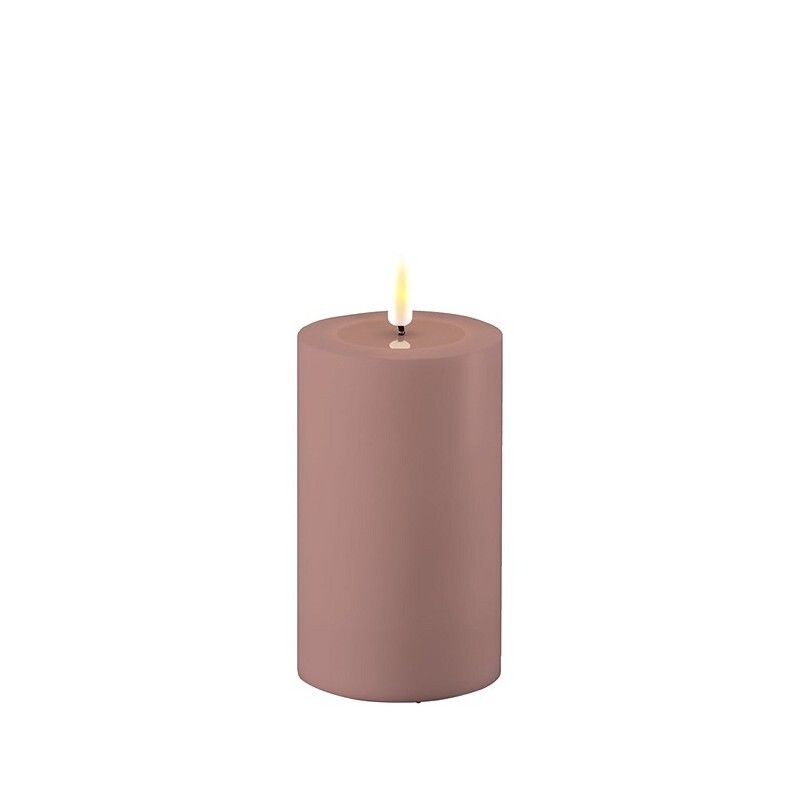Deluxe Outdoor LED Kerze rosa 7.5x12.5cm