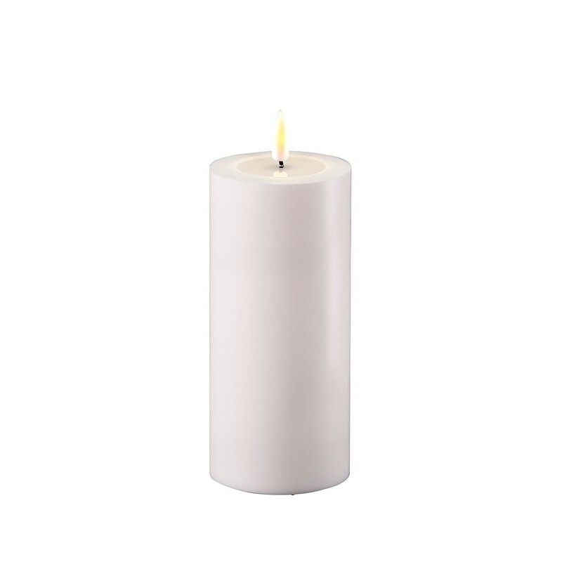 Deluxe Outdoor LED Kerze weiss 7.5x15cm