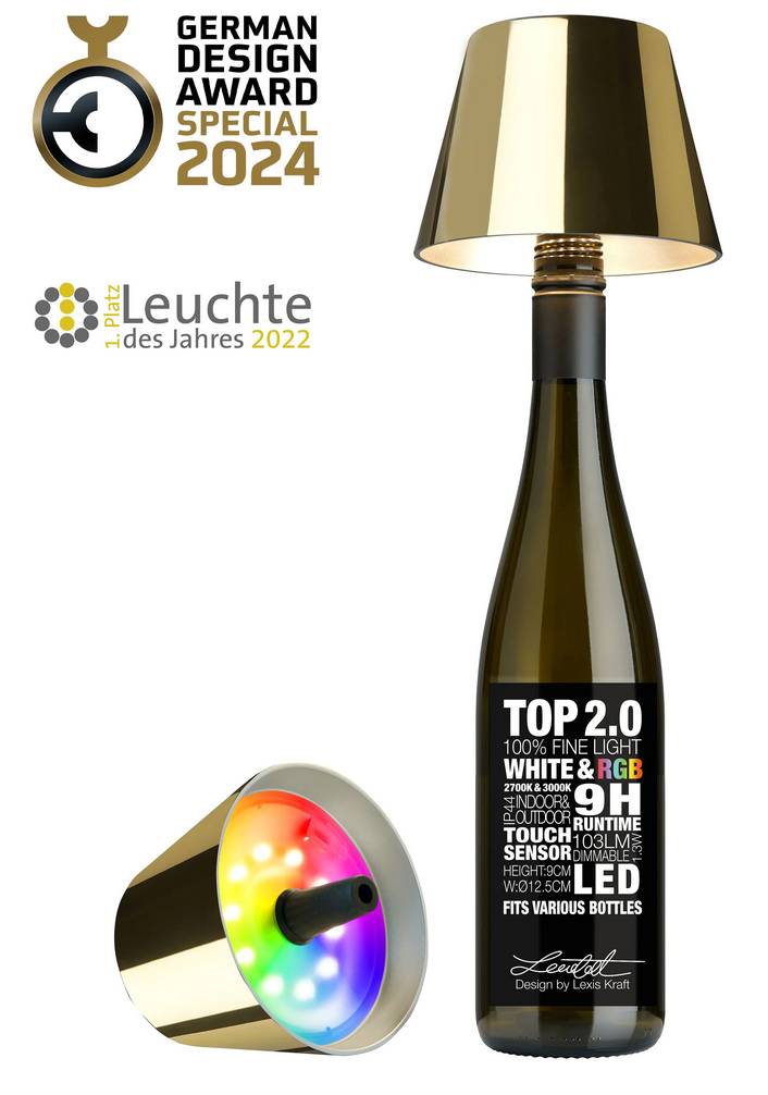 Flaschenlicht TOP 2.0 Original Gold