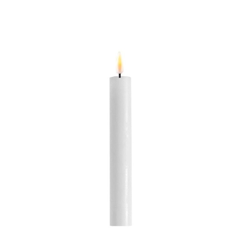 DELUXE LED Kerze mit Echtwachs überzogen weiss 2.2x15cm im 2er Set