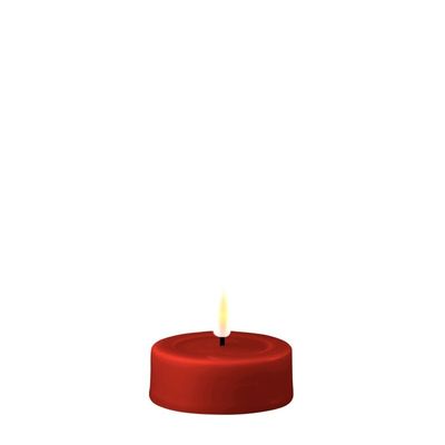 DELUXE LED Kerze mit Echtwachs überzogen bordeaux 4.1x4.5cm