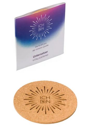 Kork-Untersetzer VITALISIEREND Durchmesser 9cm ICH BIN