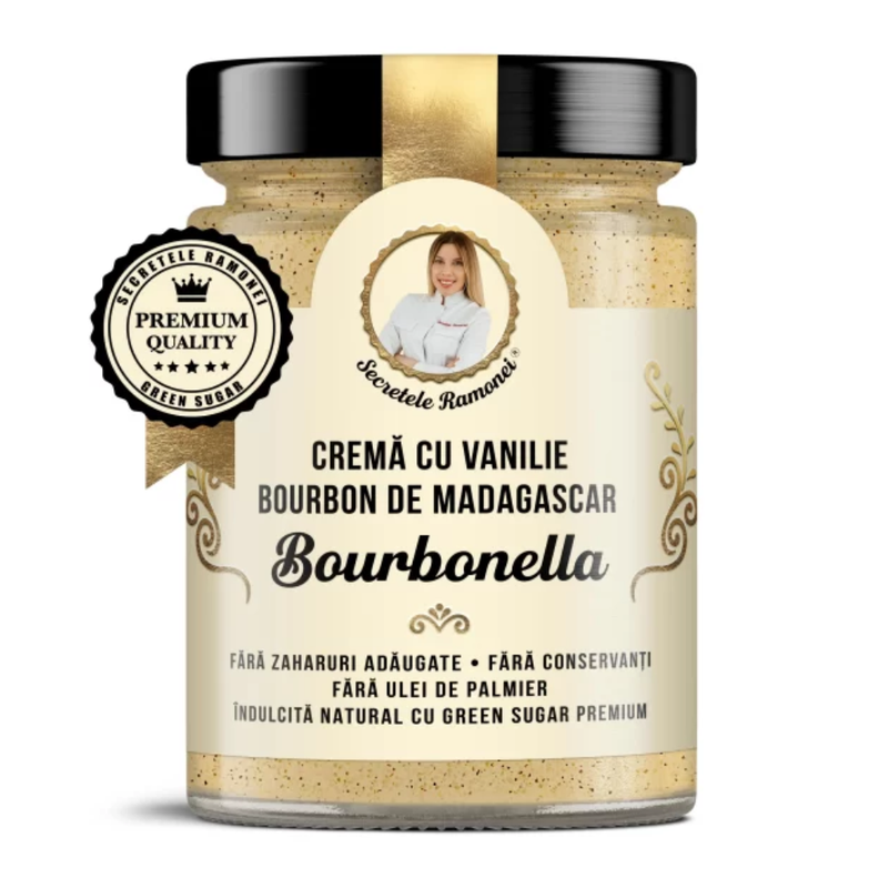 BOURBONELLA – CREMĂ CU VANILIE BOURBON DE MADAGASCAR – 350g