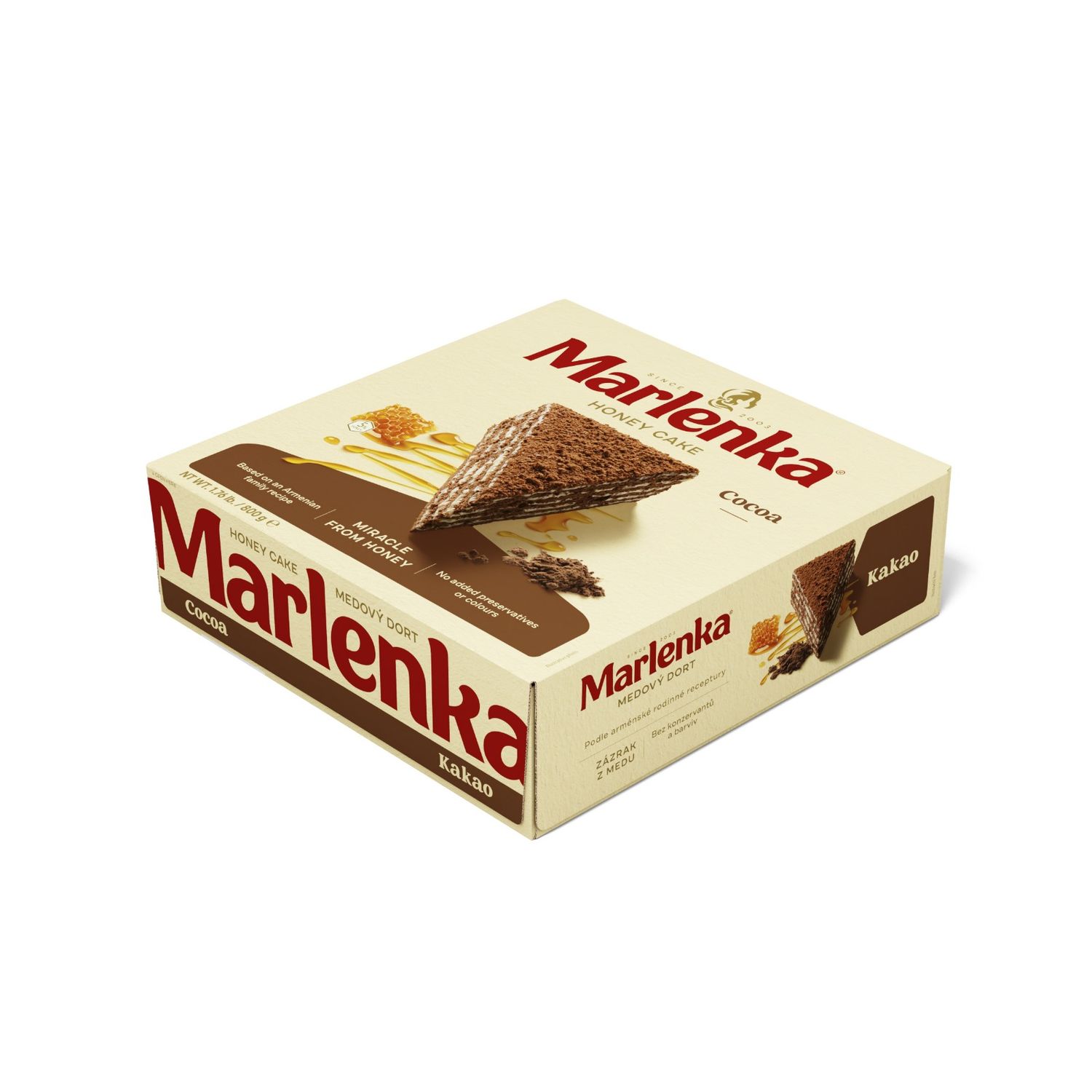 Tort MARLENKA cu Miere si Cacao 800g