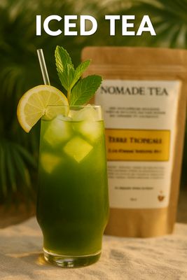 Iced Tea Détox – Terre Tropicale à la pomme-banane &amp; menthe