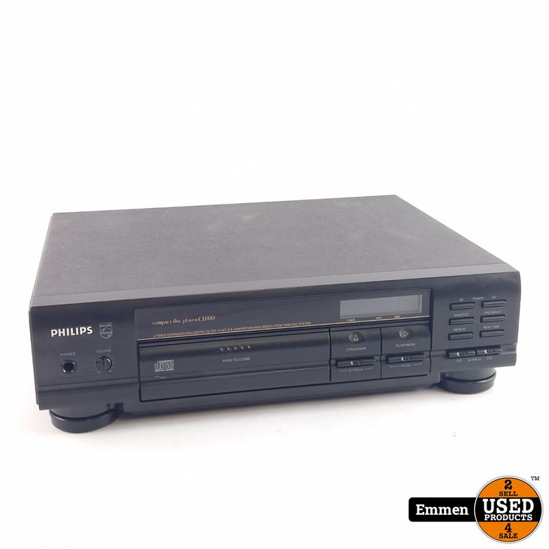 Philips CD130/00B CD Speler, Excl. Afstandsbediening, Black/Zwart | In Nette Staat
