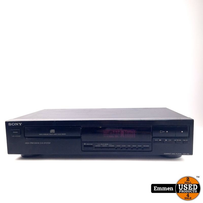 Sony CDP-292 Compact Disc Player Black/Zwart | Incl. Garantie