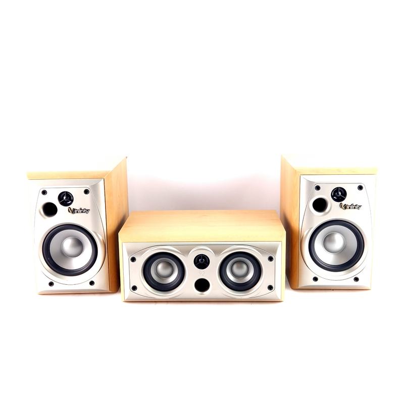 Infinety Alpha 5 Satalite, Speakerset 2Way, Brouwn/Bruin, Excl. Stof kappen | Incl. Garantie