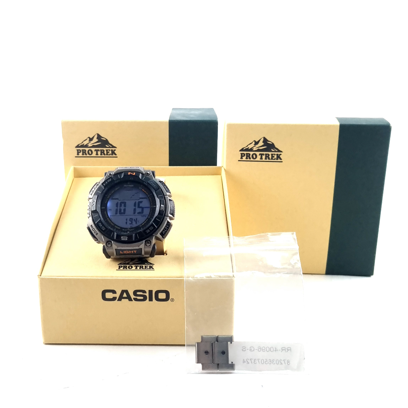 Casio Pro-Trek PRG-340T-7ER Herenhorloge 51,7mm, Titanium Bandje, Touch Solar | In Nette Staat