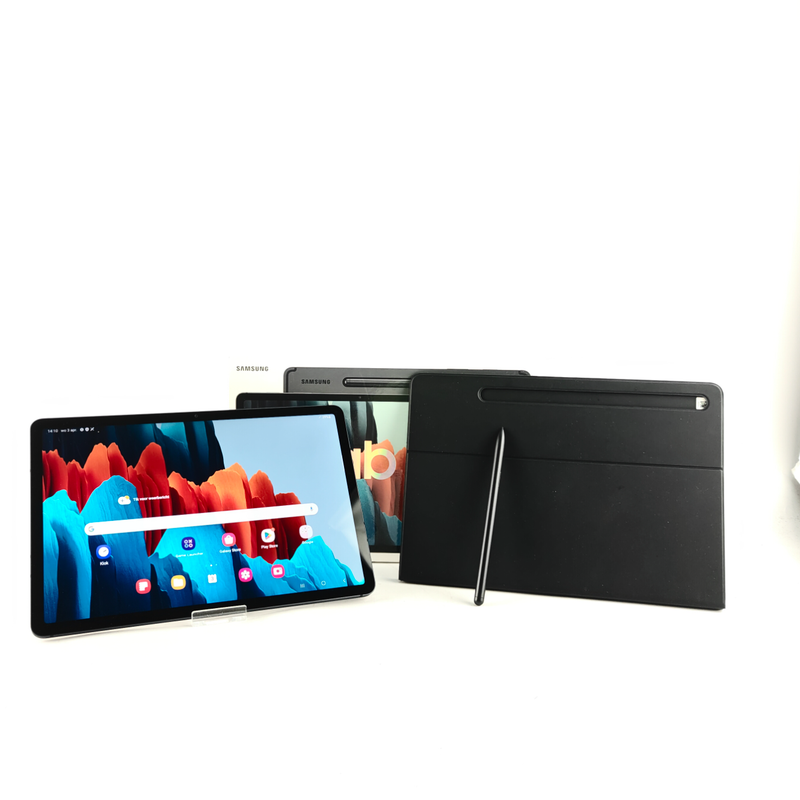Samsung Galaxy Tab S7 256GB, 8GB, Wifi Black/Zwart INcl. Pen, Incl. Samsung Hoesje, Incl. Doosje | In Nette Staat
