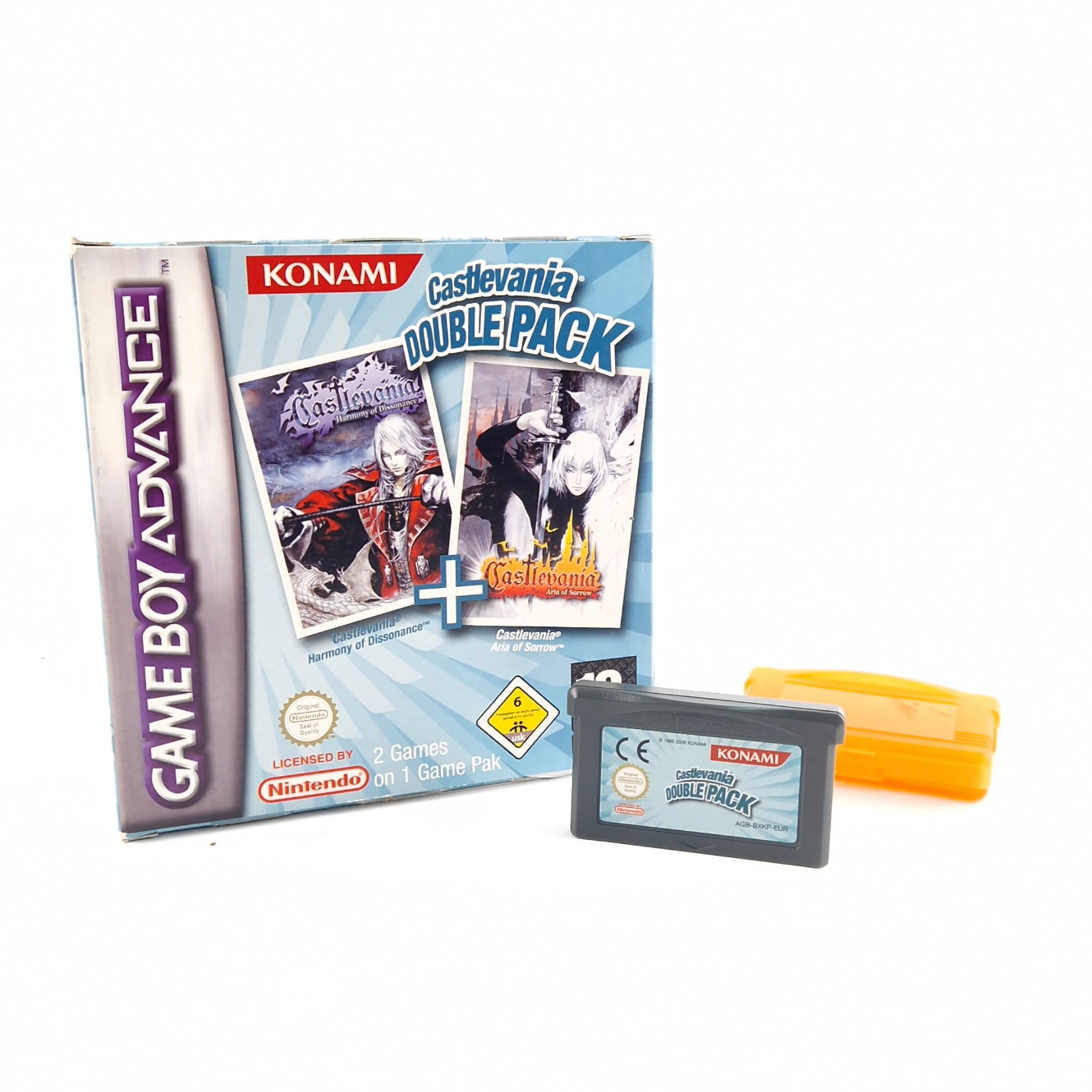 Nintendo Gameboy Advance Game: Castlevania Double Pack, Incl. Doosje, Incl. Boekje, Incl. Hoesje
