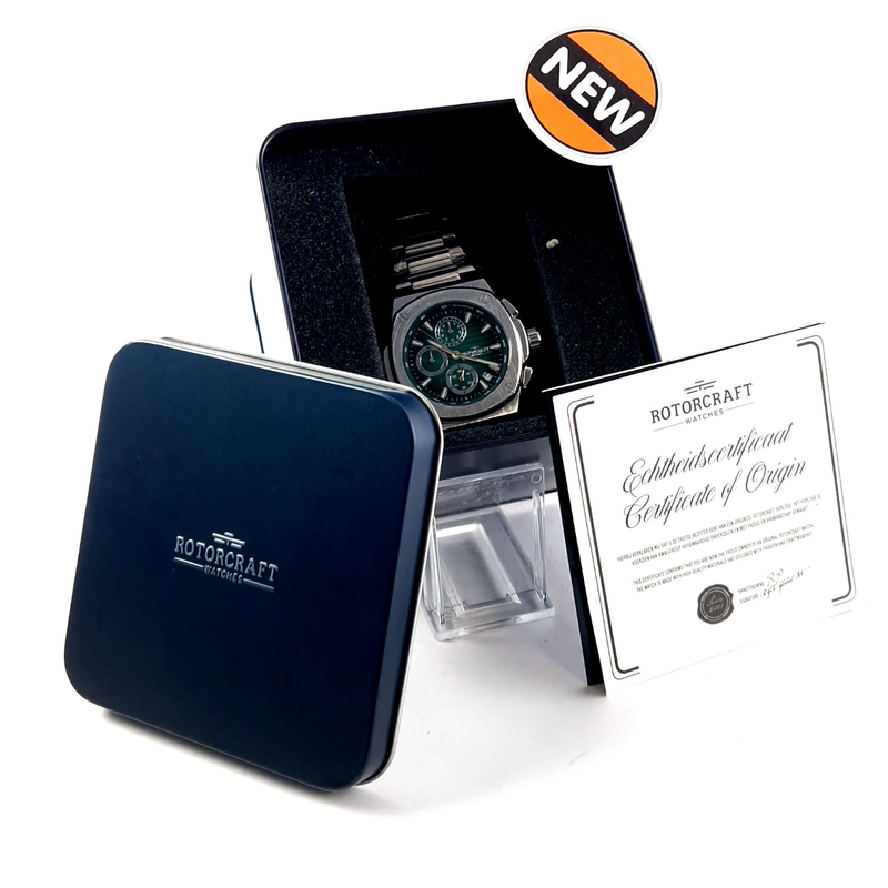 Rotorcraft RC5002 Herenhorloge, Chronograaf, Quartz | Nieuw In Seal