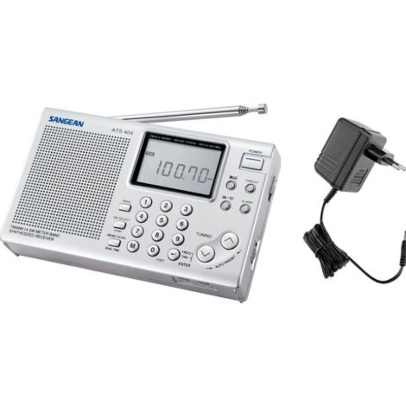 Sangean ATS 505P Batterij Radio Zilver | Nieuw In Doos