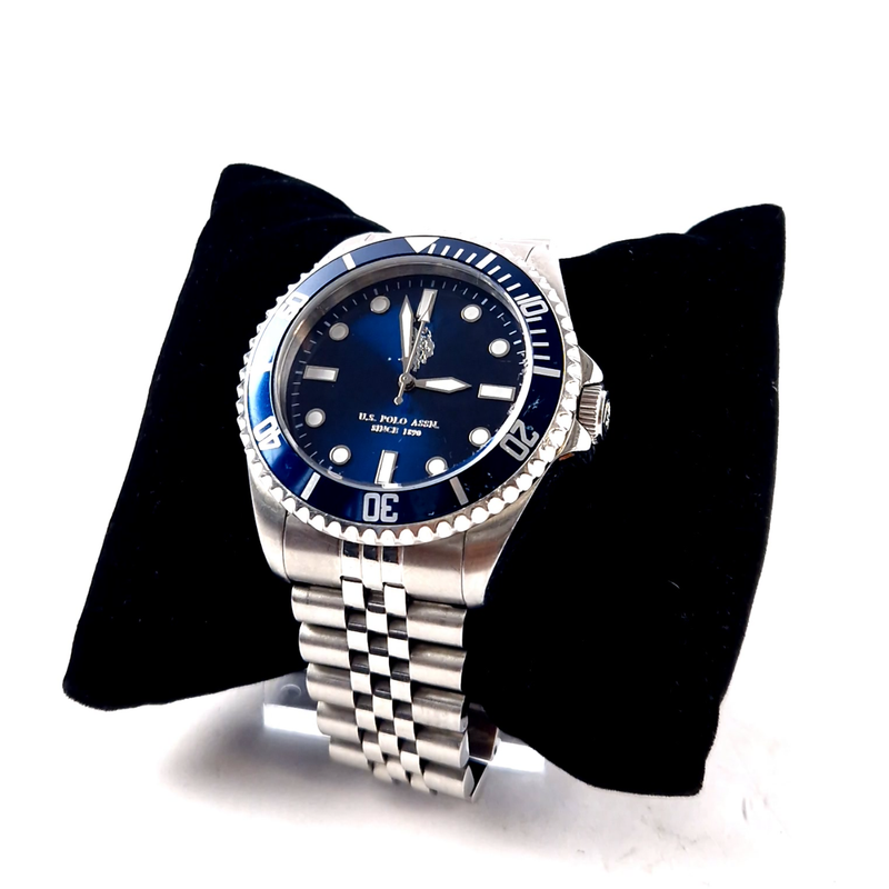 U.S. Polo Assn. USP3221BL, Herenhorloge, 40MM, 5ATM, Zilver/Silver | In Nette Staat