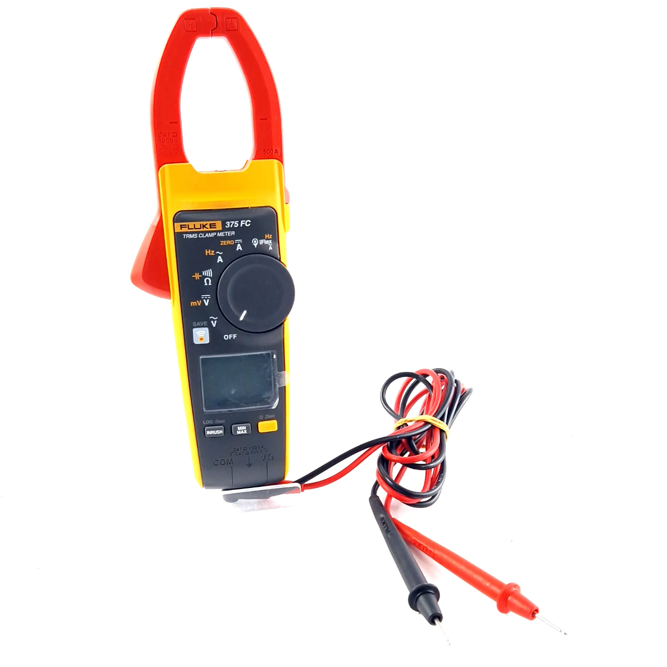 Fluke 375FC, Multimeter, Geel/Yellow, Incl. Kabels | Zo Goed Als Nieuw