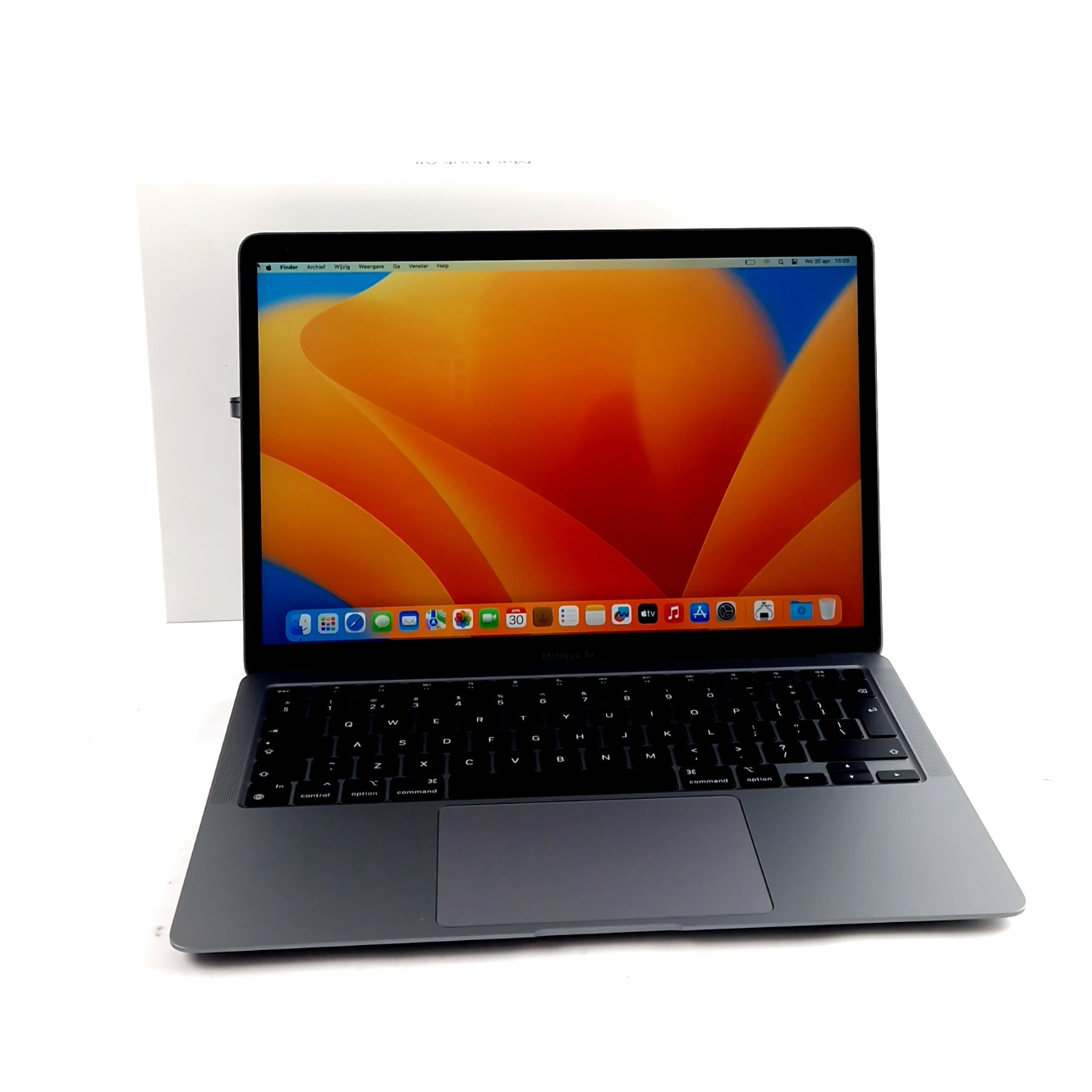 Apple Macbook 2020 M1, 8GB DDR4, 512GB SSD, Ventura 13.3, 4 Cycli, Incl. Bon Met Garantie t/m: 04-01-2026 | Zo Goed Als Nieuw