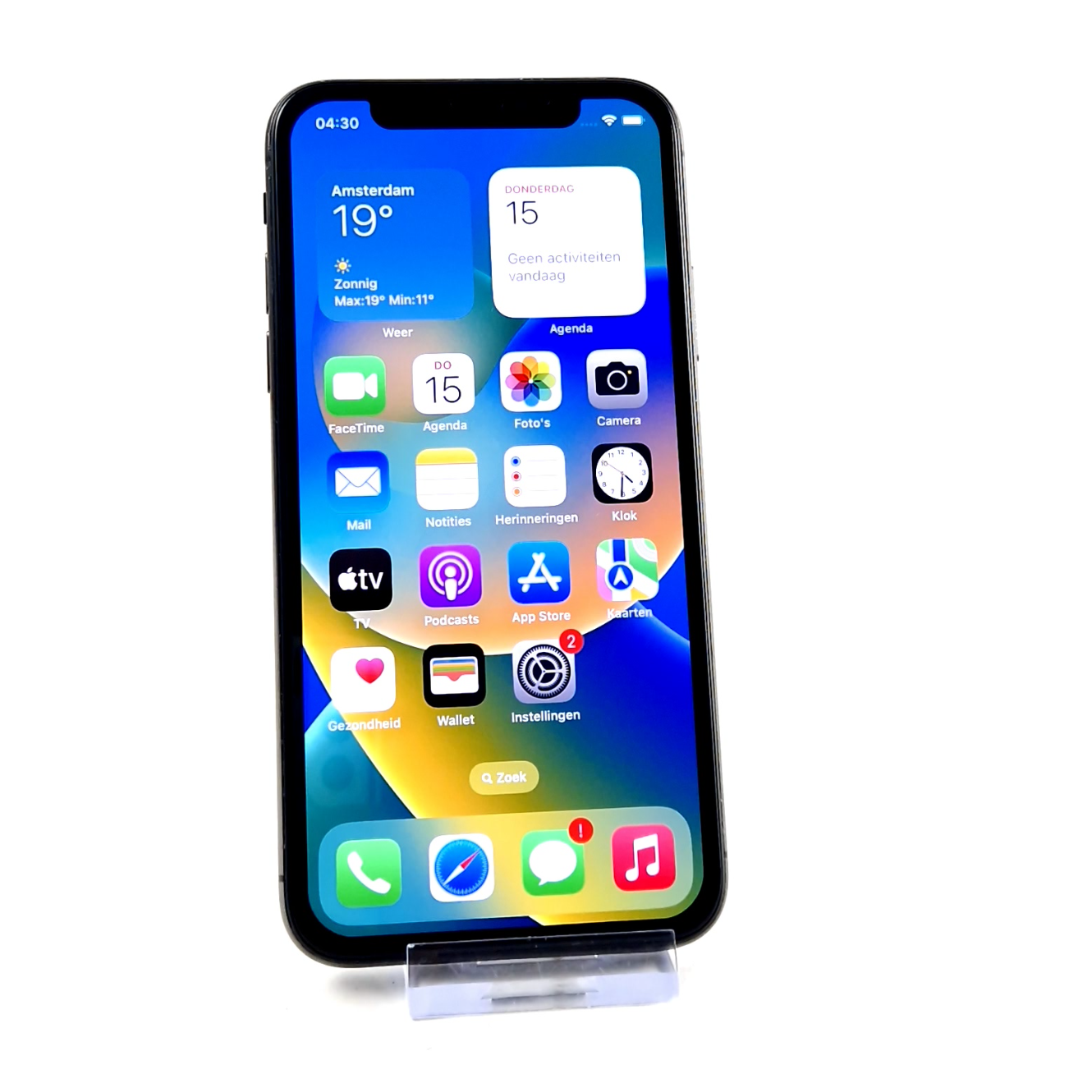 Apple iPhone X, Smartphone, 64GB, 3GB, Zwart/Black, 100 procent Capaciteit | In Nette Staat