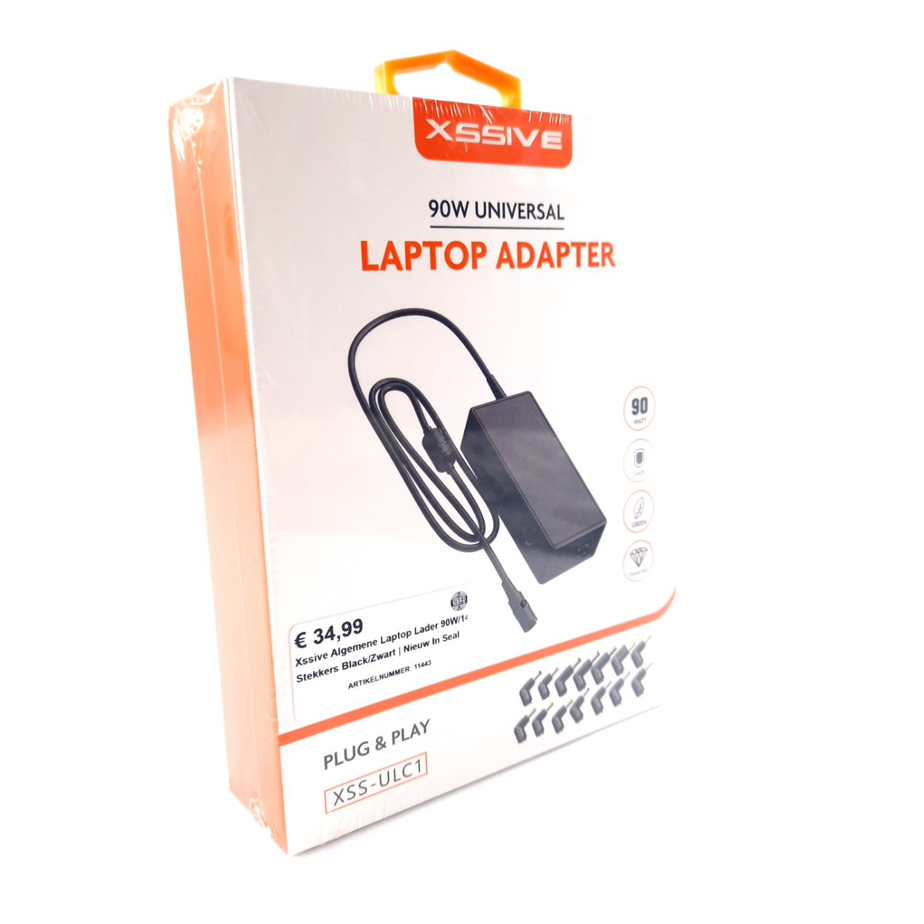 Xssive Algemene Laptop Lader 90W/14 Stekkers Black/Zwart | Nieuw In Seal