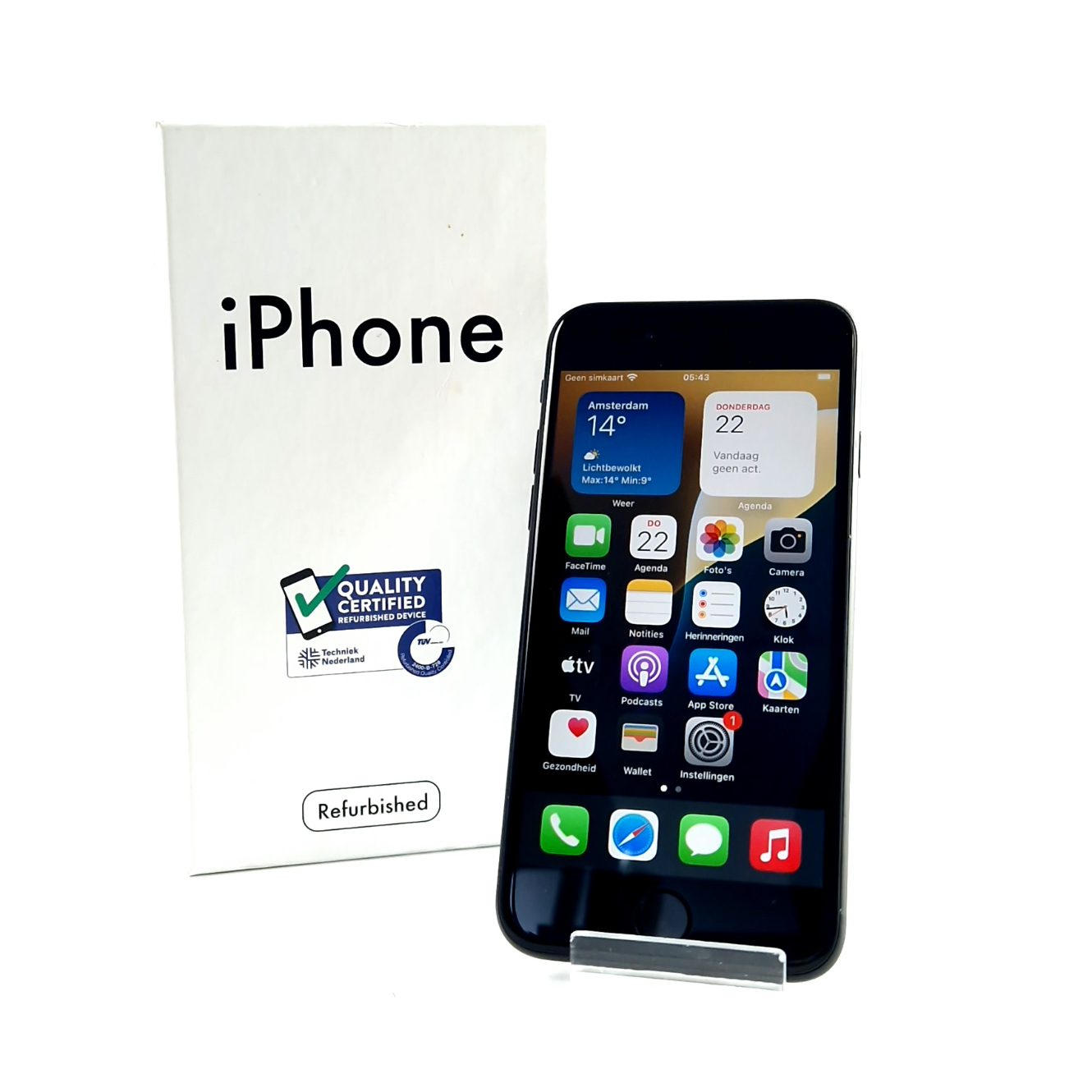 Apple Iphone SE 2020, 64GB, 100 Procent Batterij Black/Zwart, Incl. Krasvrij Scherm | In Nette Staat