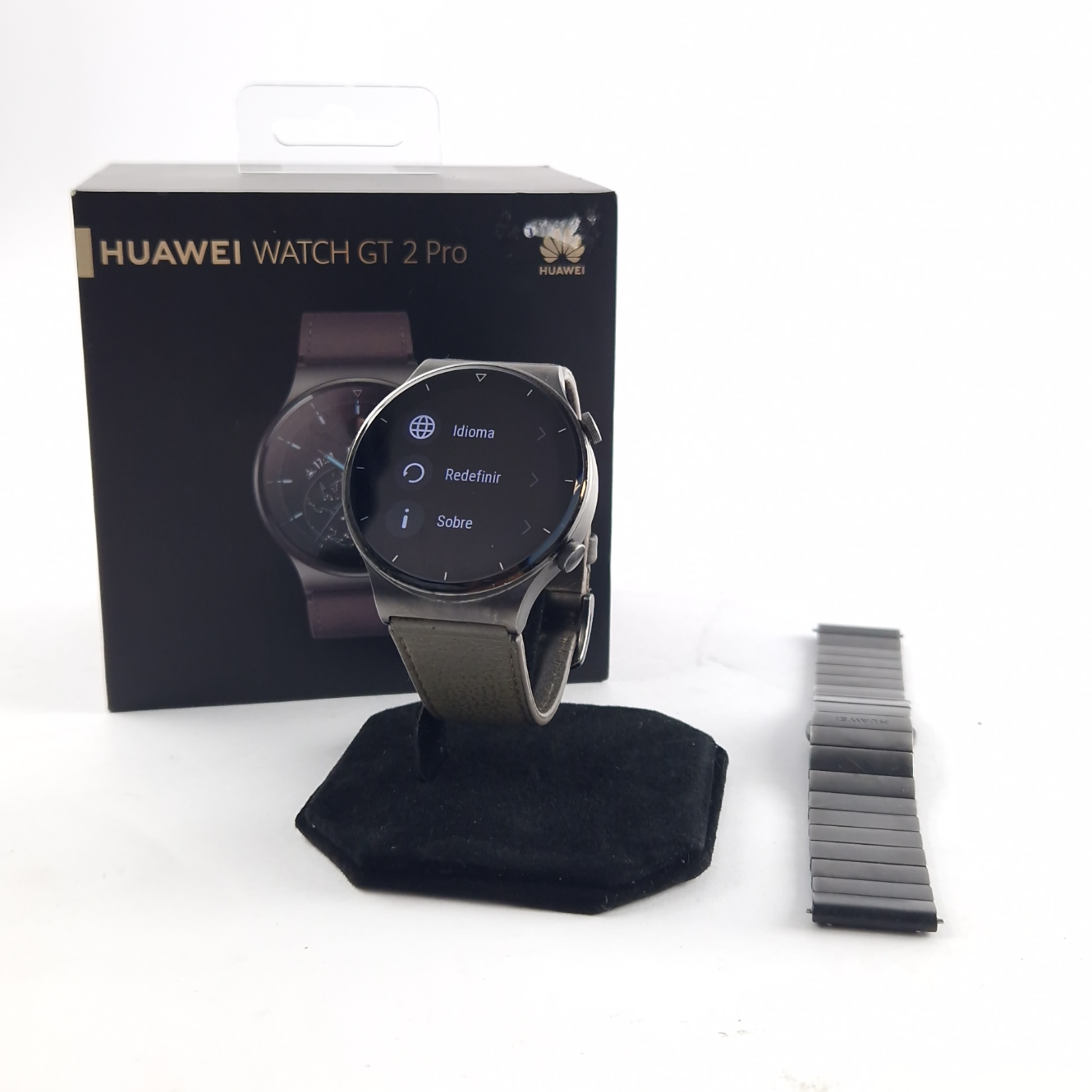 Huawei Watch GT 2 Pro, Smartwatch,46MM, Incl. Leren Bandje, Incl. Titanium Bandje, Incl. Doosje 100% | In Nette Staat
