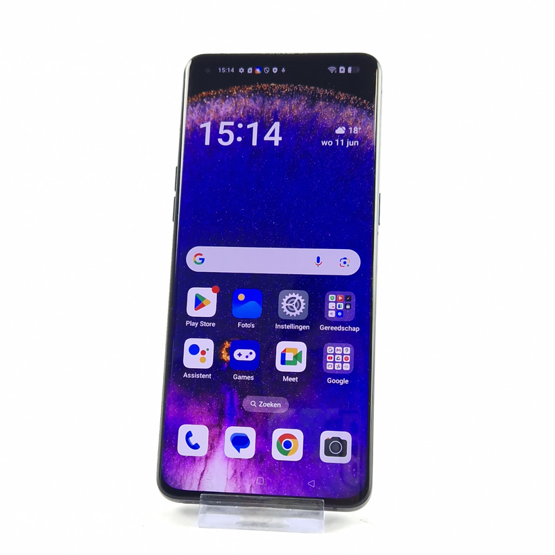 Oppo Find X5 Pro 5G, Smartphone, 12 GB, 256GB, Silver/Zilver, Krasvrij Scherm, Incl. Doosje | In Nette Staat