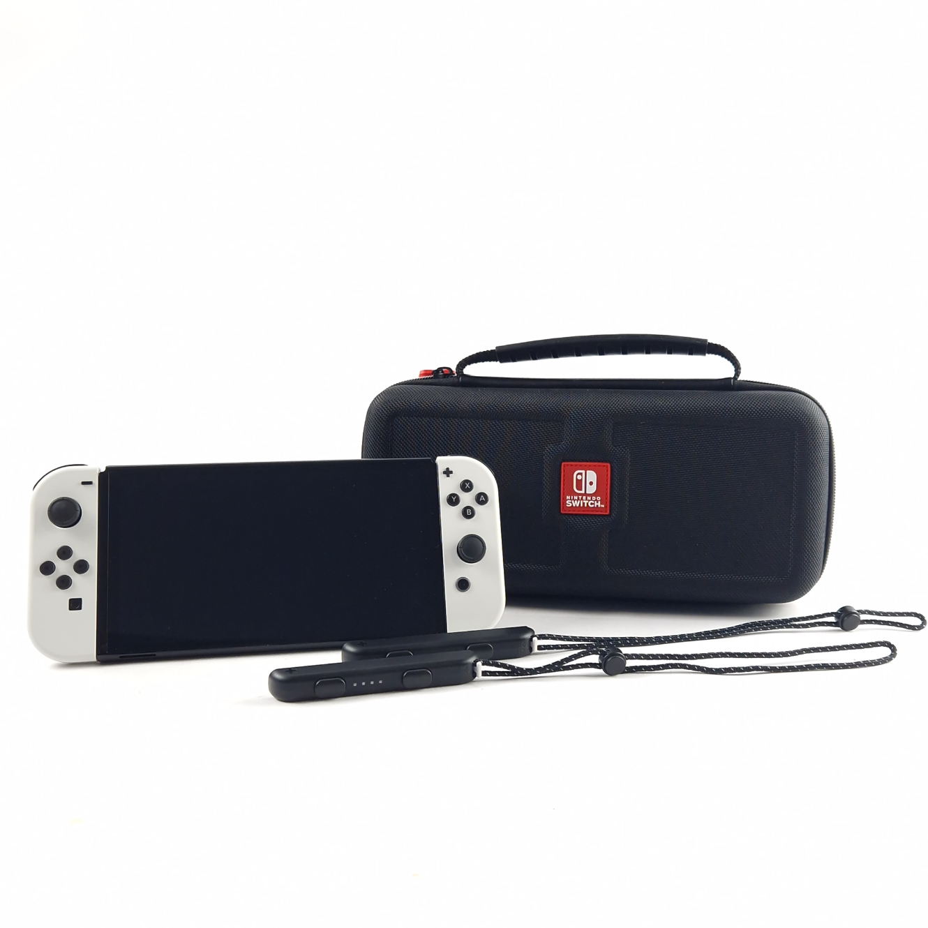 Nintendo Switch Oled, Incl. Straps, Incl. Tasje, Incl. Oplader, Incl. Krasvrij Scherm | Zo Goed Als Nieuw