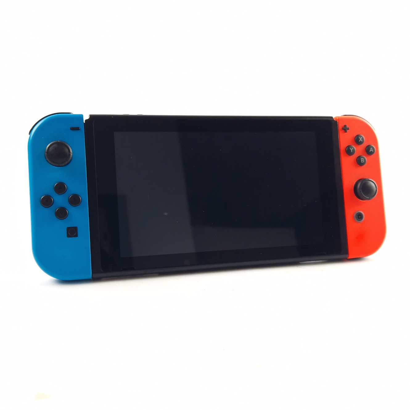 Nintendo Switch V1 Rood/Blauw, Incl. Dock, Incl. Controllers, Incl. Straps, Incl. Doos, Incl. Adapter, Incl. Grip, Incl. Doos | In Nette Staat