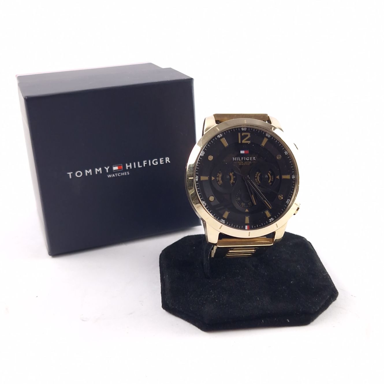 tommy Hilfiger TH.458.1.34.3386, Herenhorloge, 50 MM, 5ATM, Goud/Gold Incl. Extra Schakels, Incl. Doosje | In Nette Staat